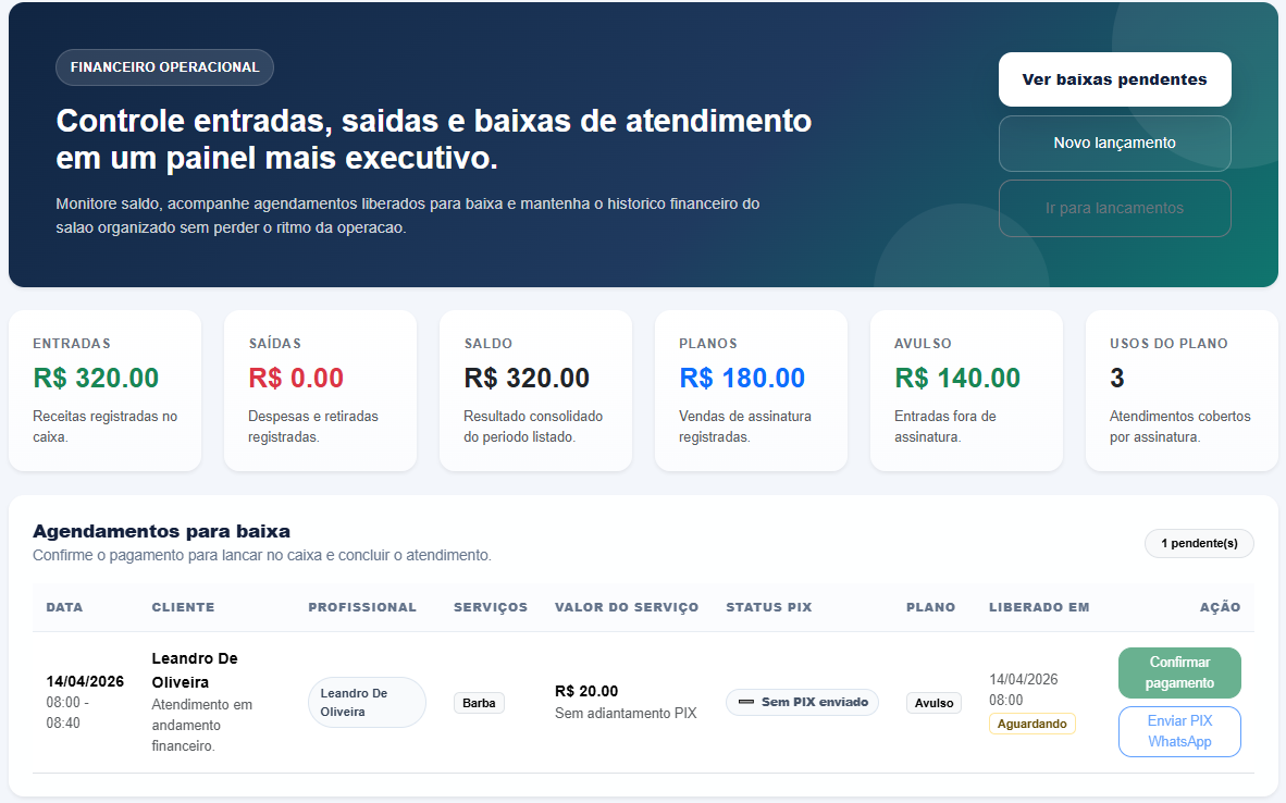 Financeiro do sistema